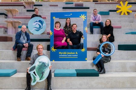 In the photo, you can see experts who work for the Baltic Sea at Turku UAS.
