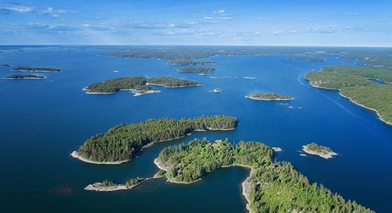 The baltic sea in the summer in Finland, finnihs archipelago landscape